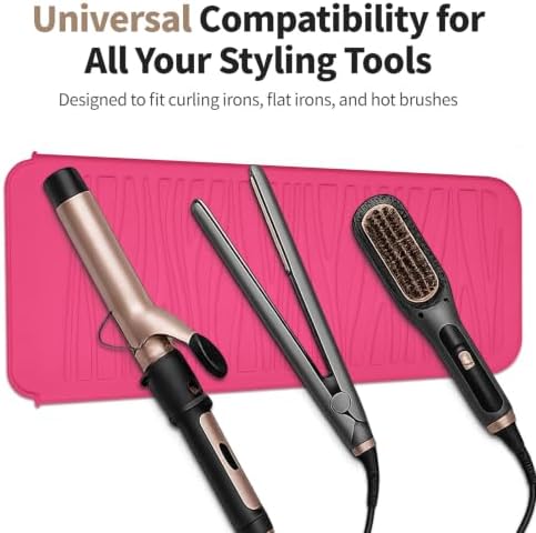 2 Pack Silicone Heat Resistant Travel Pouch for Straighteners, Crimpers, Curling Wands, Flat Irons and Hot Hair Styling Tools - Image 5