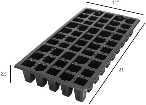 SUNPACK 21" x 11" Heavy Duty 50-Cell Square Insert, Black, 2.5" (Pack of 30) - Ideal for Greenhouses or Indoor Gardening - Holds Up to 50 Different Seeds - Image 4