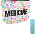 Travel Medicine Pouch Portable Small Pill Box Set First Aid Medication Organizer Bag Pharmacy Doctor Nurse Gift Bag for Hospital Patient Woman Men Pharmacist Accessories for Work Travel Medical Pouch by YangQian