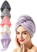 Lumimi Microfiber Hair Towel Wrap for Women, 5 Pack, 5 Colors C by Lumimi