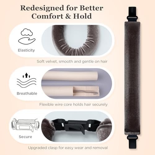 Heatless Hair Curler Set – 4PCS Velvet Overnight Blowout Rods for Heatless Curls, Jumbo Flexible Curling Rods to Sleep In, No Heat Curling Tools for Natural Waves and Curls - Image 4