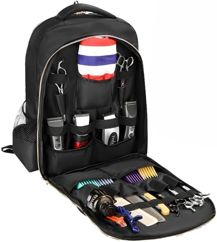 Barber Supplies Bag for Clippers & Supplies, Barber Travel Backpack for Men, Waterproof Barbers Accessories Case, Cordless Trimmer Holder for Clipper, Gift for Barbers - Image 2
