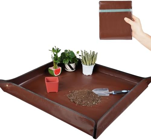 39.5"x 39.5" Extra Large Potting Mat for Indoor Plants Transplanting and Potting Soil Control-Gardening Gifts for Plant Lovers by HNXTYAOB