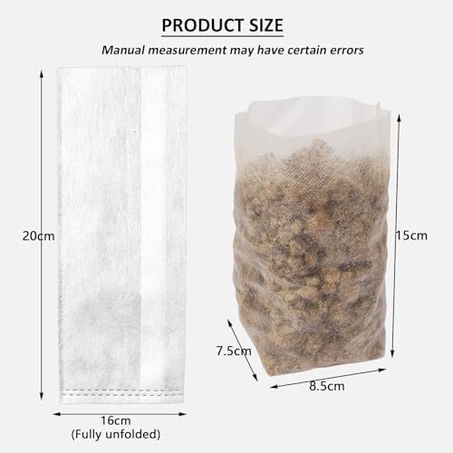 Plants Nursery Bags Non-Woven Seedling Grow Bags, 200 Pcs, 16*20cm - Image 2