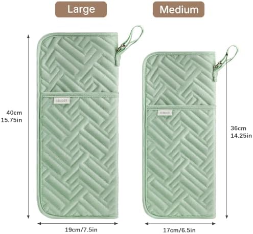 Leudes Hair Tools Travel Bag Case Hot Heat Resistant Mat 2 in 1 Pouch - Image 5