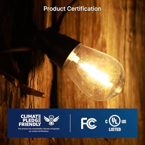 FLSNT 15 Pack Outdoor LED Replacement Bulbs for String Light, S14 LED Hanging Light Bulbs for Patio, Garden, E26 Base, 2200K Warm White, Non-Dimmable - Image 4