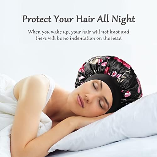 ROYBENS Satin Bonnet Hair Bonnet for Sleeping, Cute Sleep Bonnets for Women - Image 6