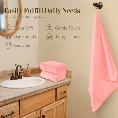 Orighty Bath Towels, Soft Feel Bath Towel, 4 Pack (27'' x 54'') - Image 3