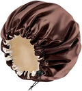 Edoneery Satin Bonnet for Sleeping Women, Double Layer Adjustable Sleep Cap by Edoneery
