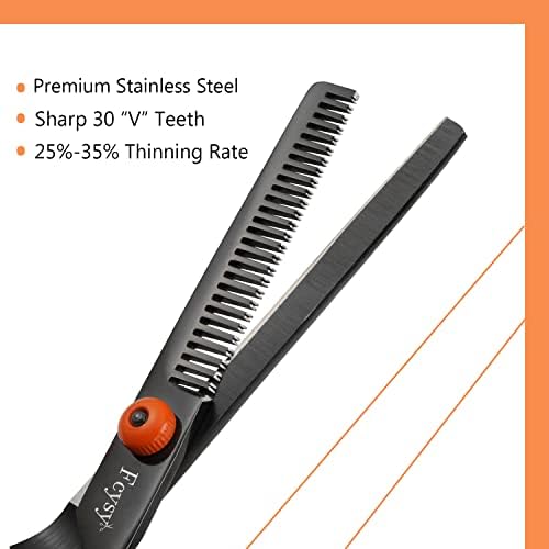 Professional Hair Cutting Scissors Set, Fcysy Hair Scissors Texturizing Shears Kit, Hair Cutting Tools with Barber Supplies, Tijeras para Cortar Cabello Salon Shears for Home Use - Image 4