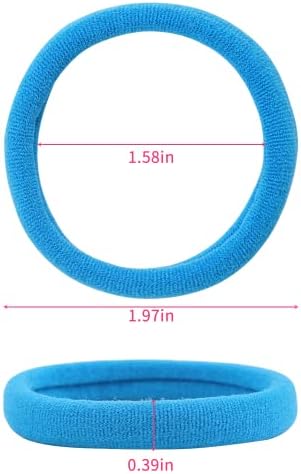 CÉLLOT 100PCS Elastic Hair Ties, 4cm Diameter Seamless Nylon Bands, Normal Ponytail Holders for Women & Children - Image 5