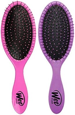 Wet Brush Detangling Brush, Original Detangler (Pink & Purple, 2 Pack), Wet & Dry Tangle-Free Hair Brush for Women & Men, No Tangle, Soft and Flexible Bristles for Straight, Curly and Thick Hair by WetBrush