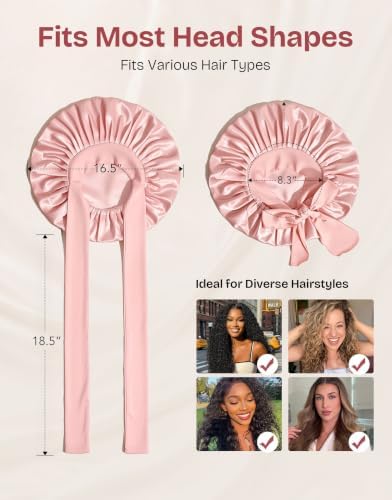 EverFoams Satin Curly Hair Bonnet for Sleeping Anti-Frizz - Image 6
