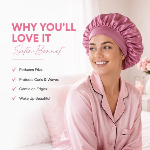 4Pcs Silk Satin Hair Bonnets for Sleeping Women Men Sleep Cap - Image 7