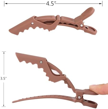 HH&LL Matte Hair Clips with Unique Anti-Slip Coating, Professional Non-Slip Alligator Hair Sectioning Clips, 10 Count for Styling, Secure Hold for Thick, Thin, Curly & Wet Hair - Image 6