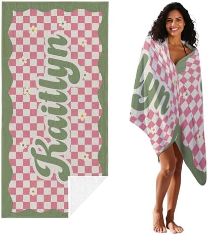 JML Personalized Beach Towel with Name, Microfiber, 35 x 70 in - Image 2