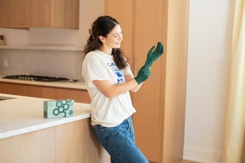 FRAMAR Green Gloves Disposable Latex Free, Heavy Duty Nitrile Gloves Medium - Image 3