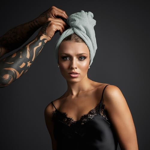 Fromm Softees Plush Microfiber Salon Hair Towels - Ultra Soft Fast Drying Towel for Hair, Hands, Face – Use at Home, Salon, Spa, Barber – 20" x 34" - Extra Durable and Absorbent - Sage Green, 6 Count - Image 3