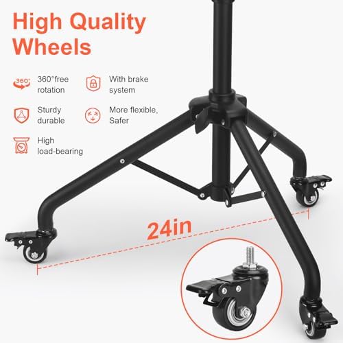Salon Tray Cart, Metal Tattoo Tray with Tool Holder, Service Rolling Tray Adjustable Height, Storage Tray Trolley for Salon Spa Dental Use, Rolling Tray Cart - Image 6