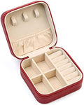 TRODANCE Mini Jewelry Travel Case, Small Portable Jewellry Organizer Box Portable Display Storage Box for Rings Earrings Necklaces, Gifts for Girl, Women, Wedding, Birthday,New Year,Christmas(Red) by TRODANCE
