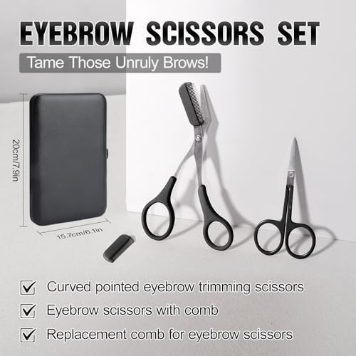 Eyebrow Kit for Men, 17 in 1 Tweezers for Women Facial Hair - Image 2