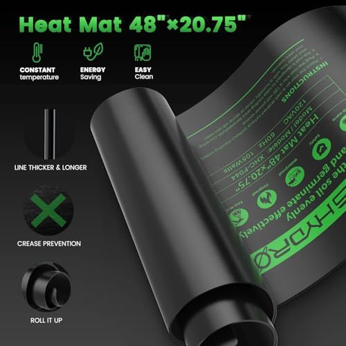 MARS HYDRO 48''x20.75'' Seedling Heat Mat with Thermostat Combo Set，Heating Pad for for Germination, Indoor Gardening, Greenhouse - Image 3