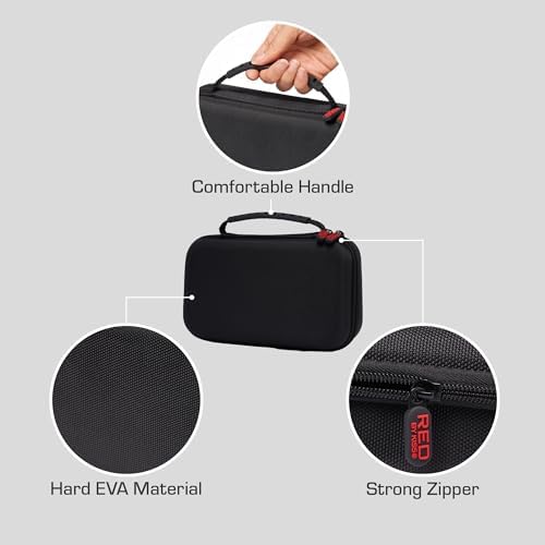 RED by Kiss Men Grooming Portable Organizer BagTravel Pouch (Black) Organize Shaver Trimmer Clipper Hair Comb Convenient Mesh Inner Pocket, Hard Zipper, Handle, Water Resistant Exterior - Image 5