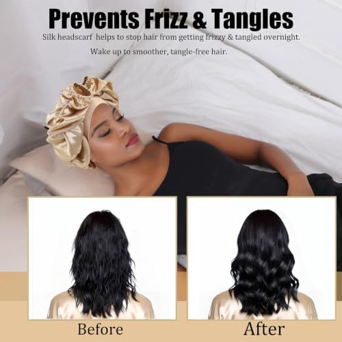 Long Satin Bonnet for Braids Silky Hair Bonnets for Sleeping Women - Image 4