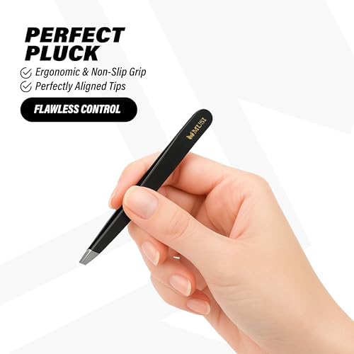 MUSI 5 PCS Tweezers for Women Facial Hair, with Eyebrow Scissors Set - Image 5