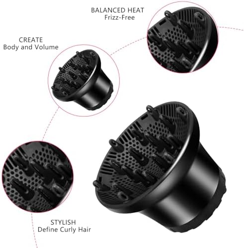 Hair Diffuser, Diffuser Attachment for Blow Dryer with D1.4-2.67in Nozzle - Image 3