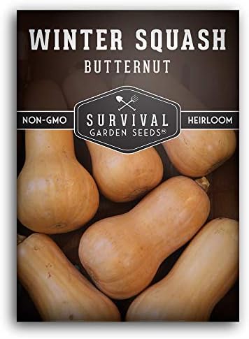 Butternut Squash Seeds for Planting - 1 Pack by SurvivalGardenSeeds