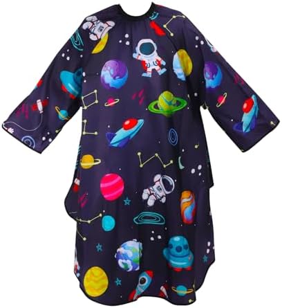 3 Pack Kids Hair Cutting Cape with Sleeves, Kids Barber Cape Haircut Cape for Boy Girls by Unknown