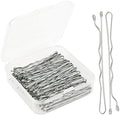 2 Inch Silver Grey Hair Bobby Pins Metal Clips Twisted Spiral Curved Ball Tips Non-slip Decorative Long Short Women Girls Nickel Free Hairdressing Wedding Accessories with Case 100 PCS by Pagabach