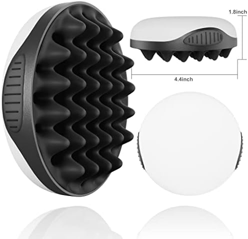 WTTORDE Silicone Twist Curl Hair Brush for Afro Waves, Detachable Two-Sided Wave Tool With Big and Small Holes for Men, Women, Short Hair, Black, 1 Pcs - Image 2
