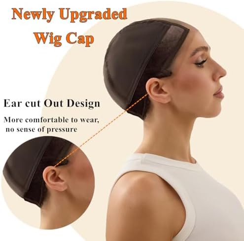 Xiushumyi Lace Wig Cap for Women,Non-Slip Grip Cap Make Your Wigs Glue Free,Wig Caps with Built-in Adjustable Velvet Band for Keeping Wigs in Place(Brown,M) - Image 3