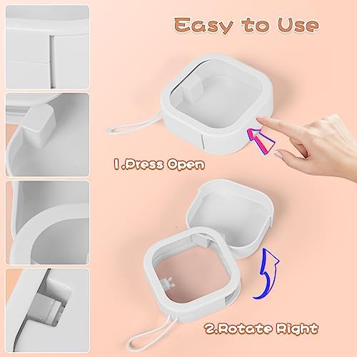 Hair Tie Organizer, Small Portable Hair Accessories Storage Can Be Stackable Or Hung On The Wall, Small Items Holder Hair Tie Organizer for Jewelry Hair Stuff Hair Clip Cotton Swab - Image 3
