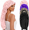 DEMAZALO Silk Long Bonnet for Braids & Curly Hair, Silk Satin Bonnet for Sleeping, Extra Large Bonnets for Women Braid by Demazalodirect
