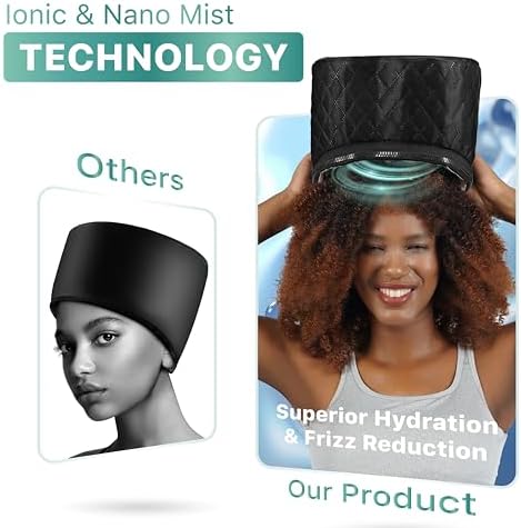 High-Power Hair Steamer Cap for Natural Hair – Deep Conditioning, Easy to Use, Adjustable Heat & Timer, at-Home Salon Treatment for Black Hair Care, Moisture & Repair Treatment for Healthy Hair - Image 5