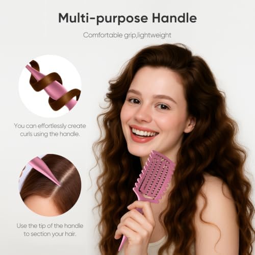 AM8:00 Curl Defining Brush,Curly Hair Brush for Shaping and Separating Hair - Image 4