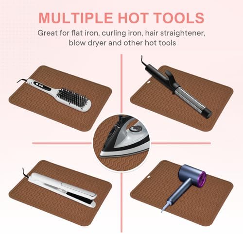 Suafrnut Oversize Silicone Heat Resistant Mat for Hair Tools(14.2" x 11") - Image 5