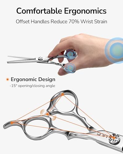 ULG Professional Hair Thinning Scissors 32-Teeth 440C Texturizing Shears - Image 5