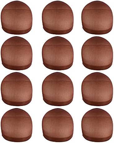 YANTAISIYU 12 Mesh Wig Caps for Lace Front Wigs (Dark Brown) by YANTAISIYU