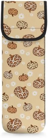 Flashideas Cute Thanksgiving Pumpkins Curling Iron Holder Heat Resistant Neoprene Curling Iron Cover Bag with Pocket Curling Iron Organizers and Storage for Hair Straightener, Curling Iron, Flat Iron by Flashideas