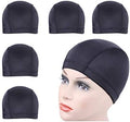YANTAISIYU 5 Pcs/Lot Black Dome Cap Wig Caps Stretchy Wig Cap with Wide Elastic Band for Making Wig (Dome Cap S) by YANTAISIYU