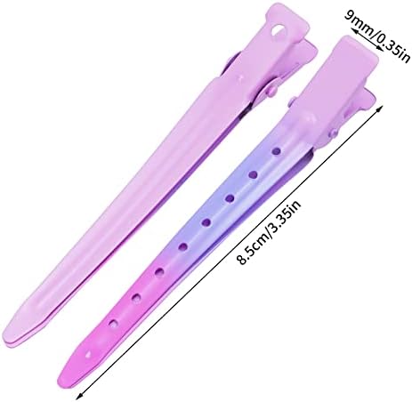 Bantoye 24Packs Duck Bill Clips 3.35 Inch Metal Alligator Clip, Pink Purple - Image 2