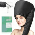 Hooded Hair Dryer Bonnet, Fast Drying Bonnet Hair Dryer for Natural Hair, Deep Conditioning Styling Curl Enhancing, Adjustable Fit Portable Lightweight for Travel（Black） by RIUOTA