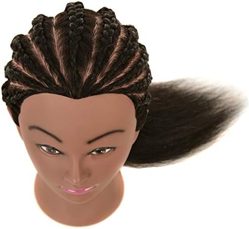 Real 100% Human Hair Mannequin Head with Stand for Hairdresser Practice Braiding Styling Cosmetology Manikin Doll Training Head - Image 4