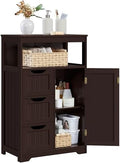 Yaheetech Freestanding Bathroom Storage Cabinet with 3 Drawers, Espresso by Yaheetech