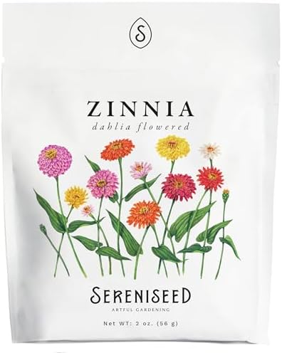 Sereniseed Dahlia Flowered Zinnia Seeds (2 oz) by Sereniseed
