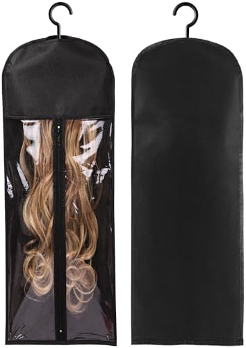 3PCS Extra Long Hair Extension Holder - Wig Storage Bags & Hanger for Multiple Wigs & Accessories (31.5 Inch) - Image 2